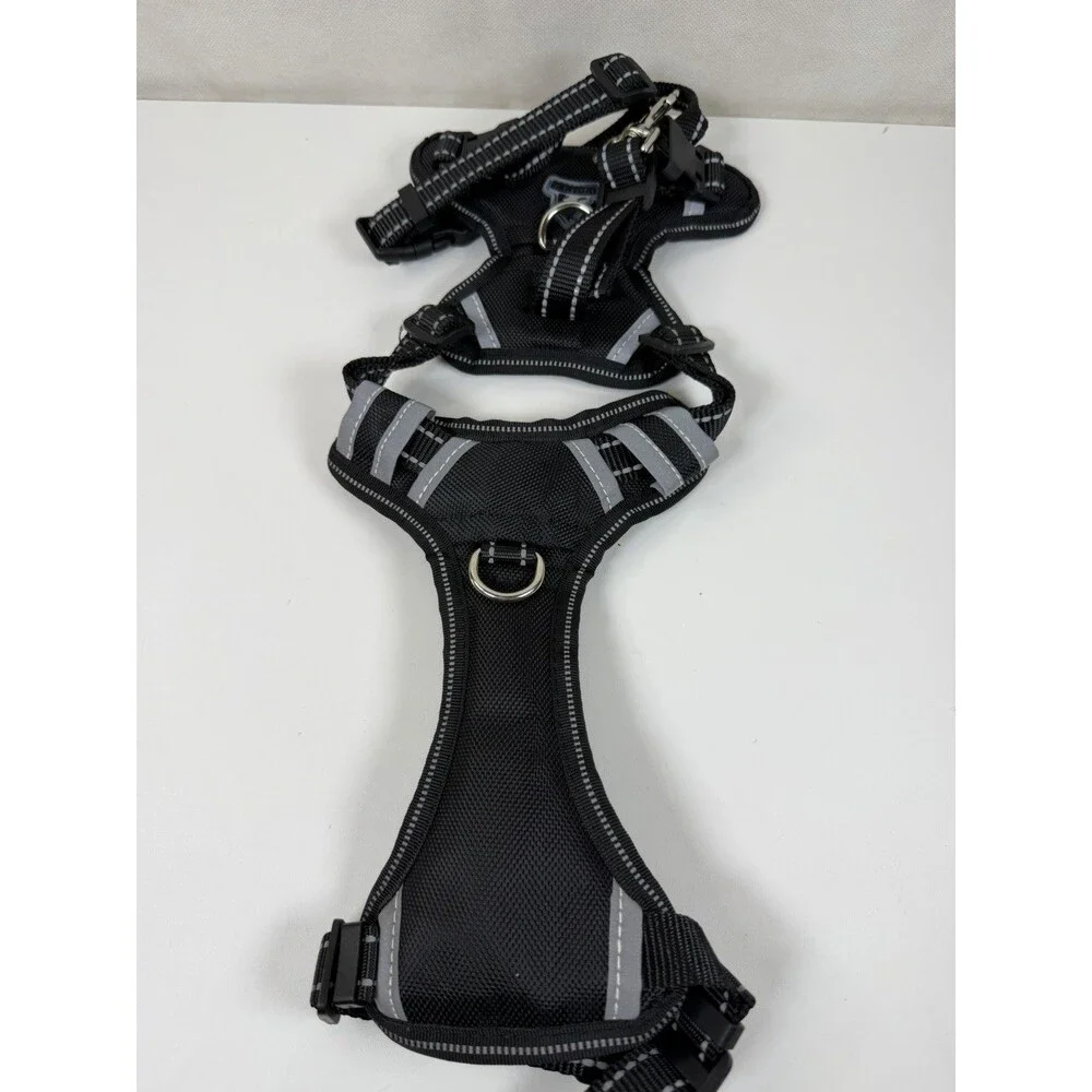 PATPET No Pull Dog Harness Black Reflective Small S Adjustable Soft Vest NWOT
